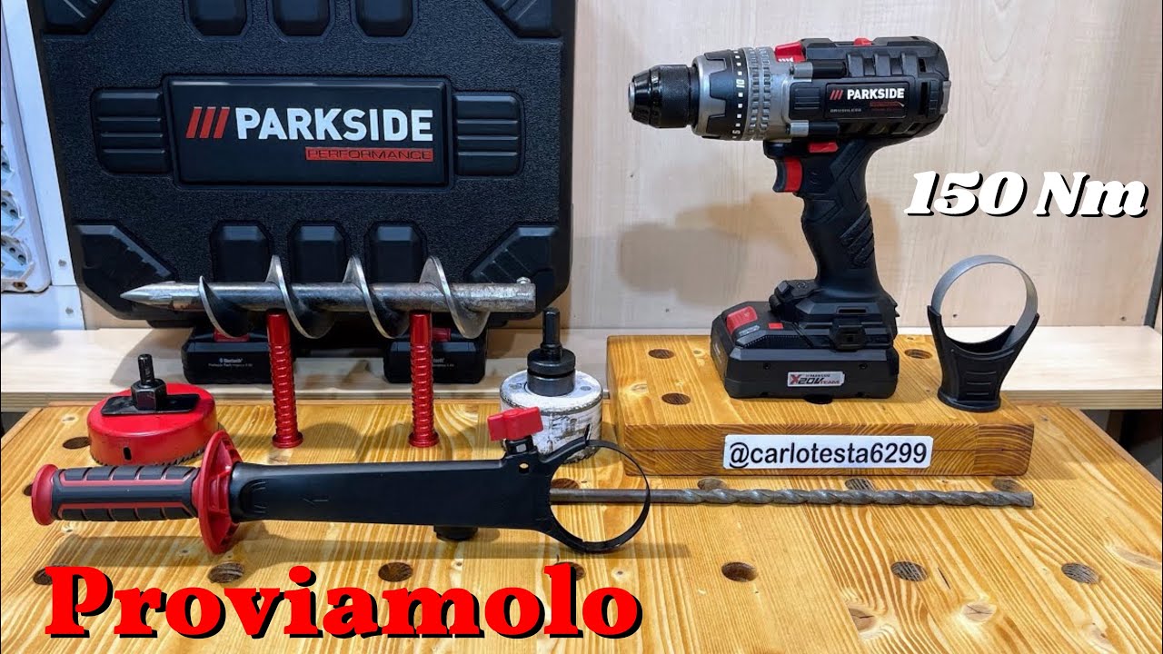 Parkside trapano avvitatore ricaricabile 20 V Lidl recensione e test avvitatore a batteria 150 Nm