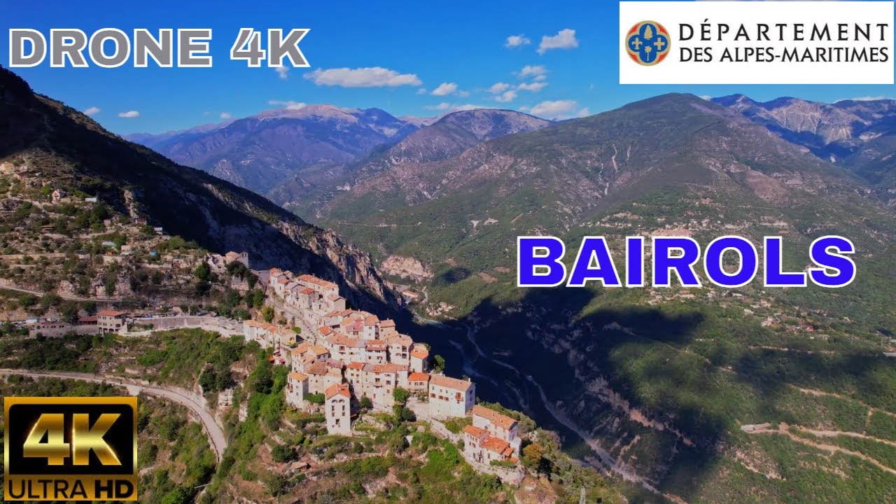 DRONE 4K - Le Village de BAIROLS #cotedazurfrance #département06