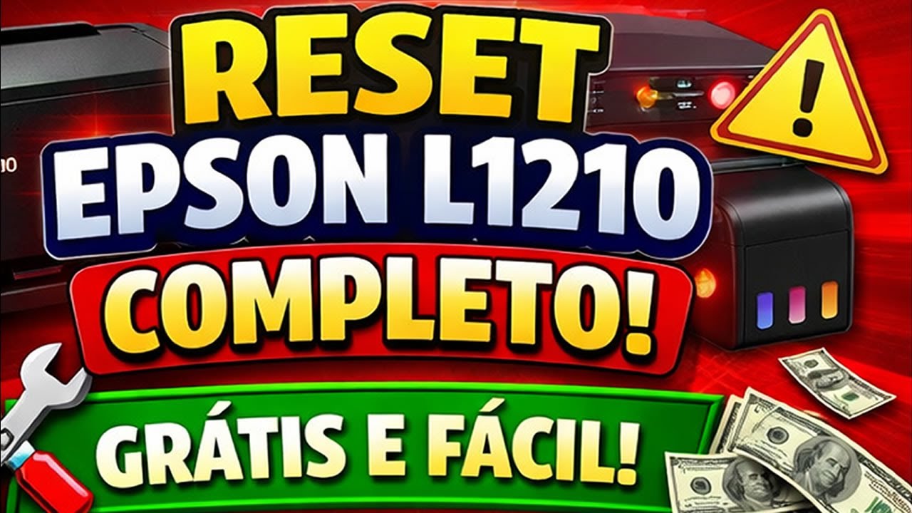 🖨️RESET ALMOFADA EPSON L1210 - DESBLOQUEIO POR COMPLETO DA ALMOFADA EPSON L1210, GRÁTIS!