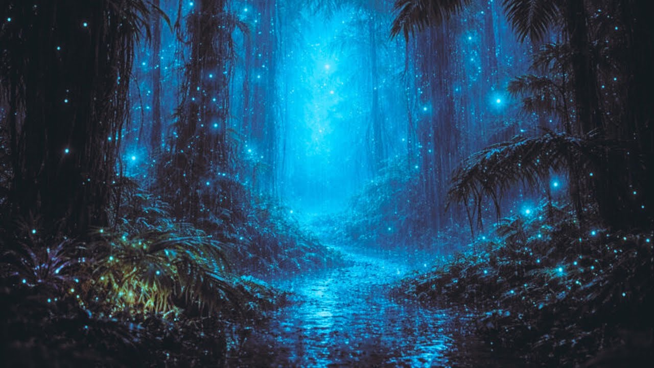 Japanese Ambient BGM for Deep Focus & Immersion | 雨に包まれる青の幻想森