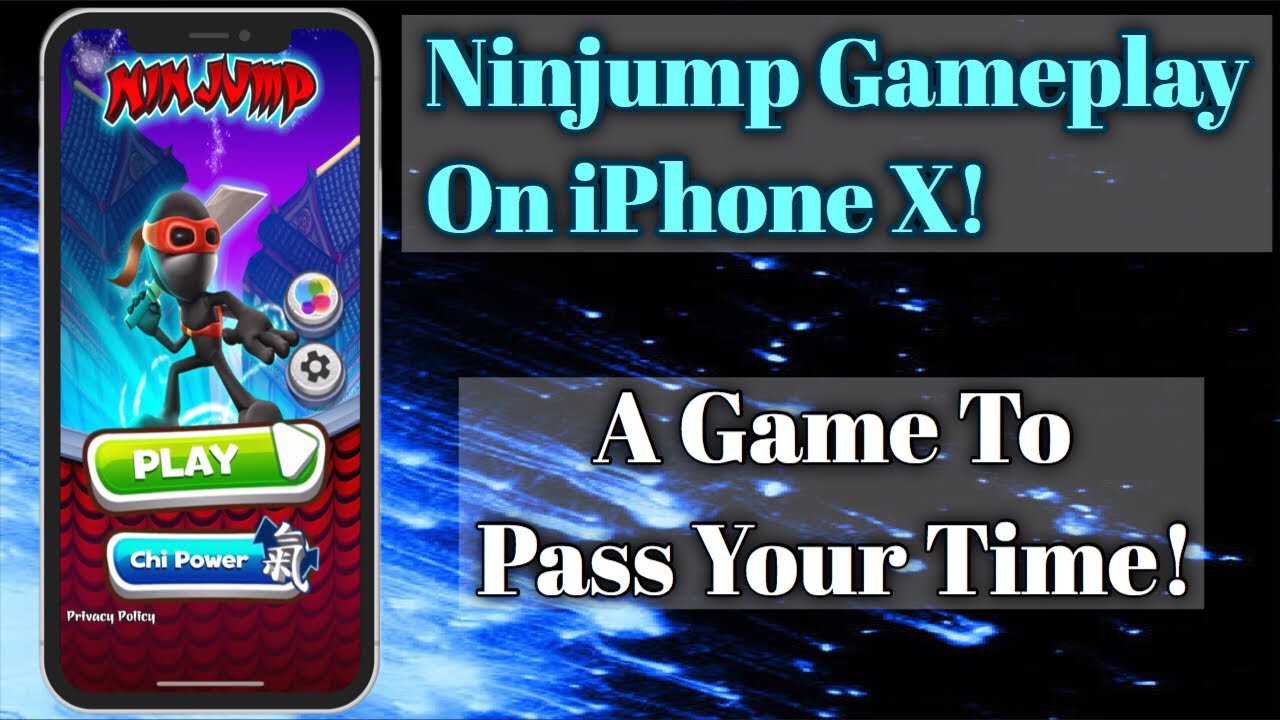 NinJump Gameplay On iPhone X! Timepass Game!