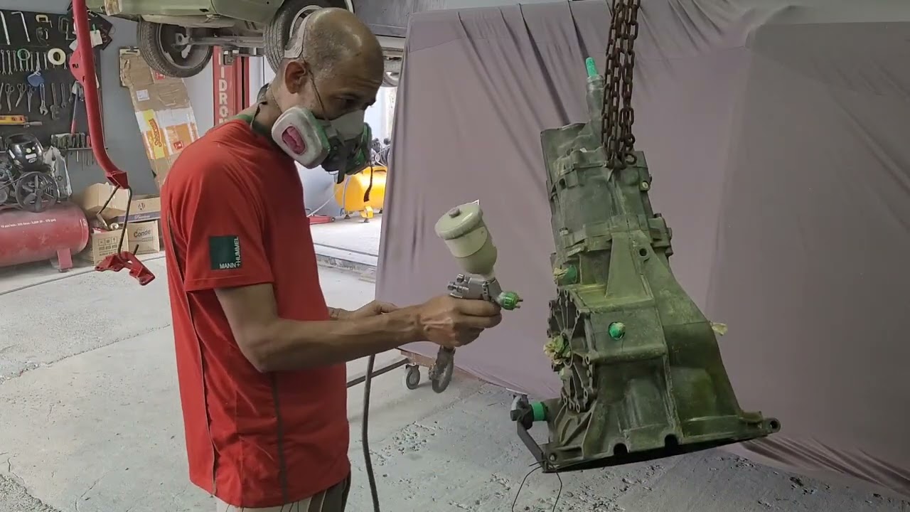 COMO PINTAR motor e câmbio!!passo a passo!!
