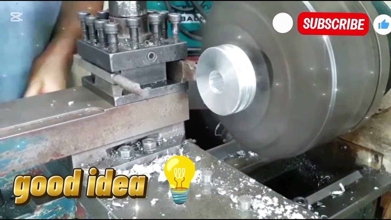 Lathe Machine: A machine tool used for shaping metal or wood by rotating the workpiece.