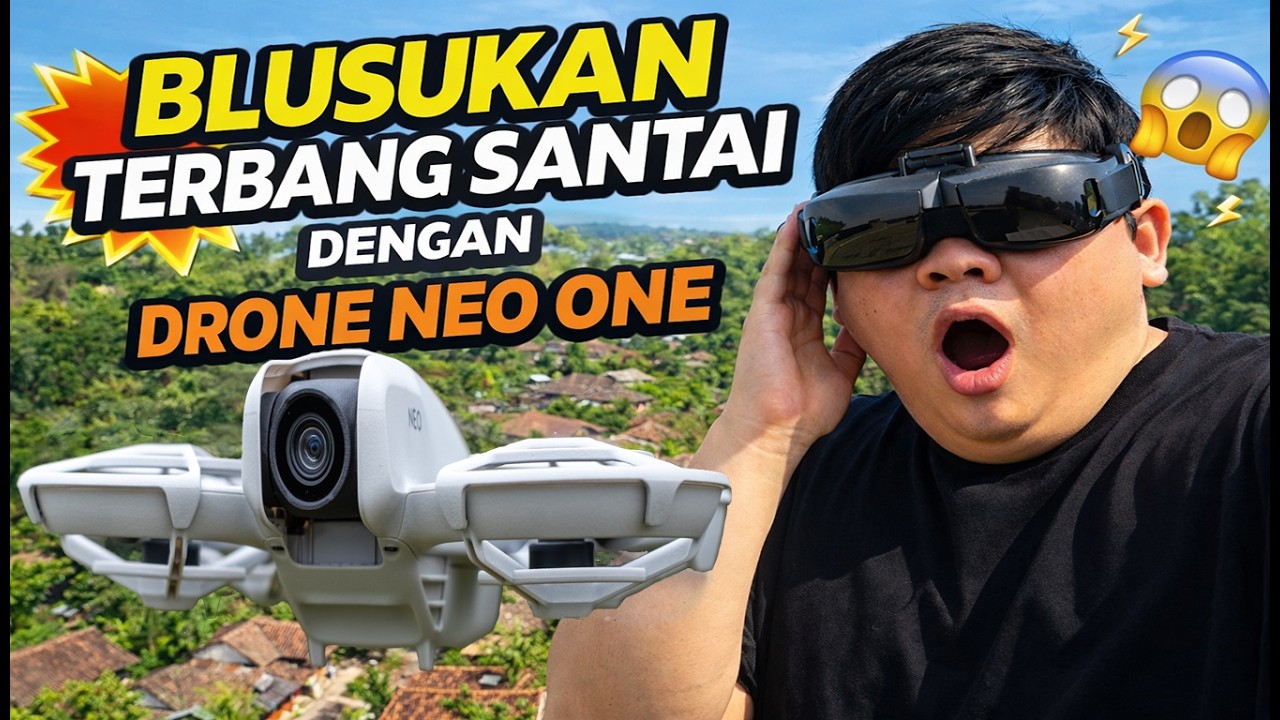 Blusukan Terbang Santai Pakai Drone NEO ONE 😱 View Kampung dari Udara Bikin Adem!