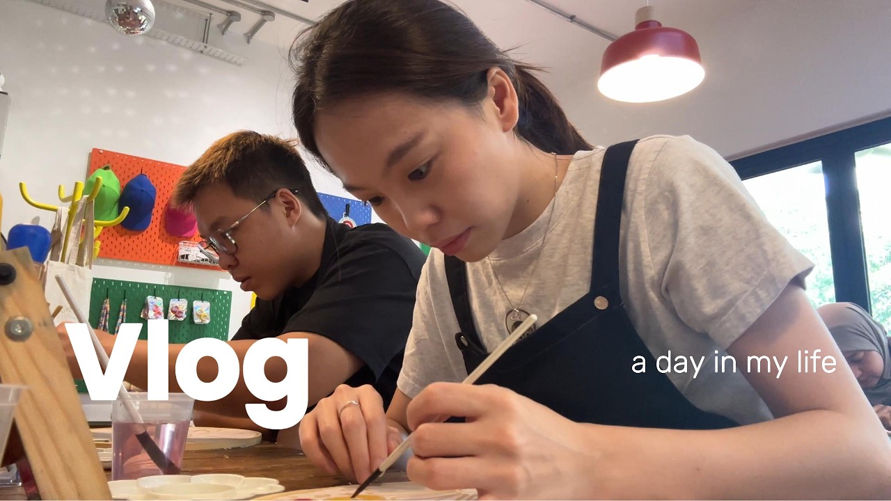 vlog 马来西亚日常🇲🇾☁️ 跟朋友出门了12小时👭🏻 去Batik Painting Workshop🎨👩🏻‍🎨 吃东西喝咖啡去mall逛逛