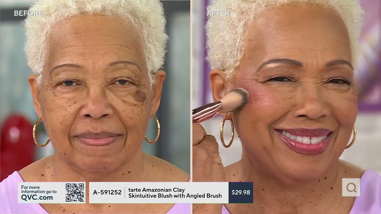 tarte Amazonian Clay Skintuitive Blush with Angled Brush on QVC