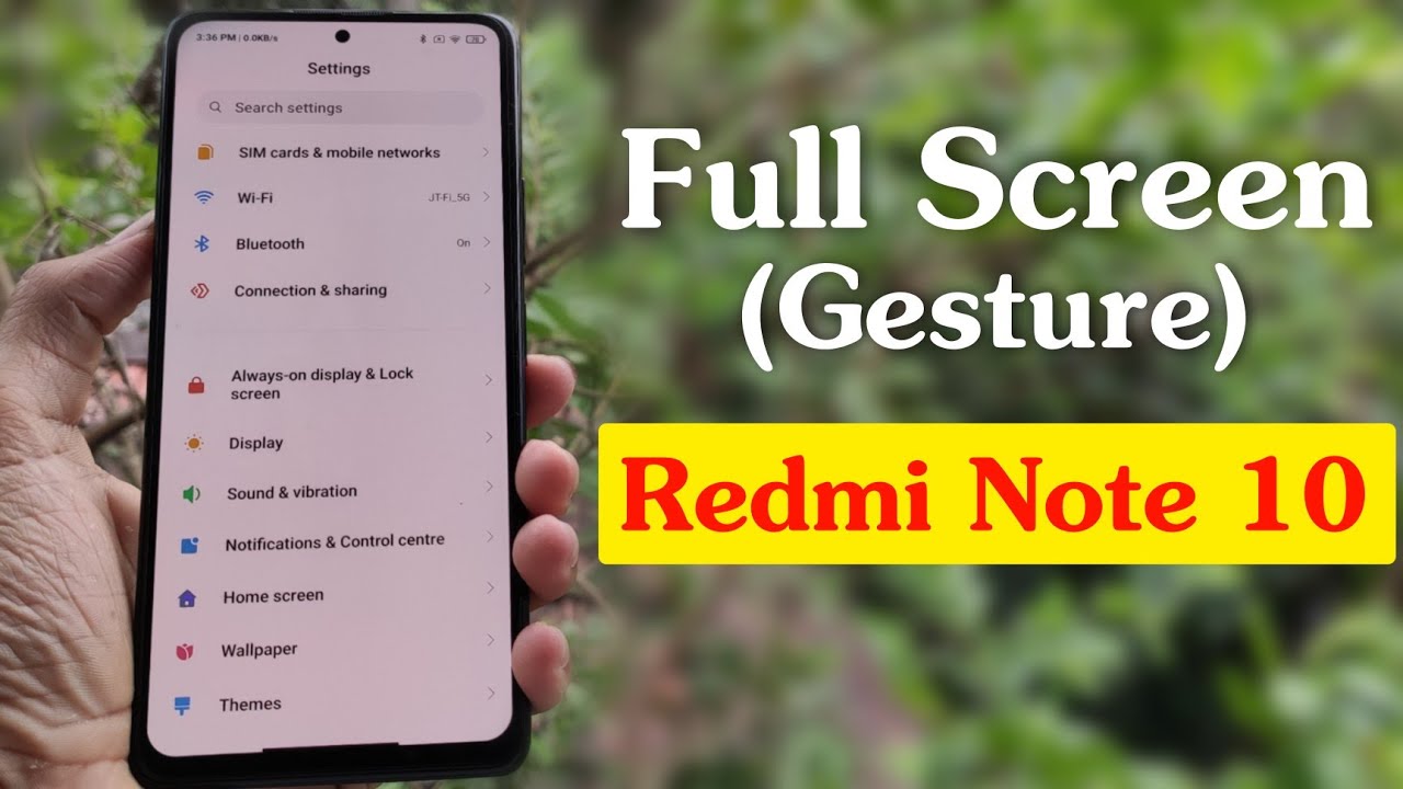 How to Enable Redmi Note 10 Full Screen Display | Redmi Note 10 Full Screen Display Settings