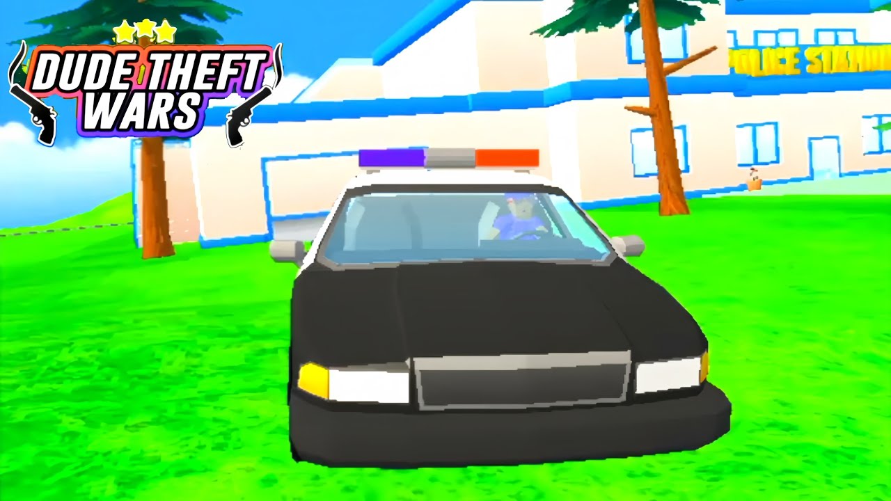 DUDE CURI MOBIL PAK POLL DIKANTOR BUAT KABUR || Dude Theft Wars 