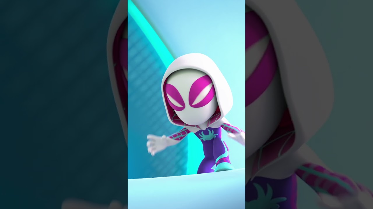 Ghost Spider saves Spidey and Spin from evil WEB-Ster! SpideyandhisAmazingFriends DisneyJr