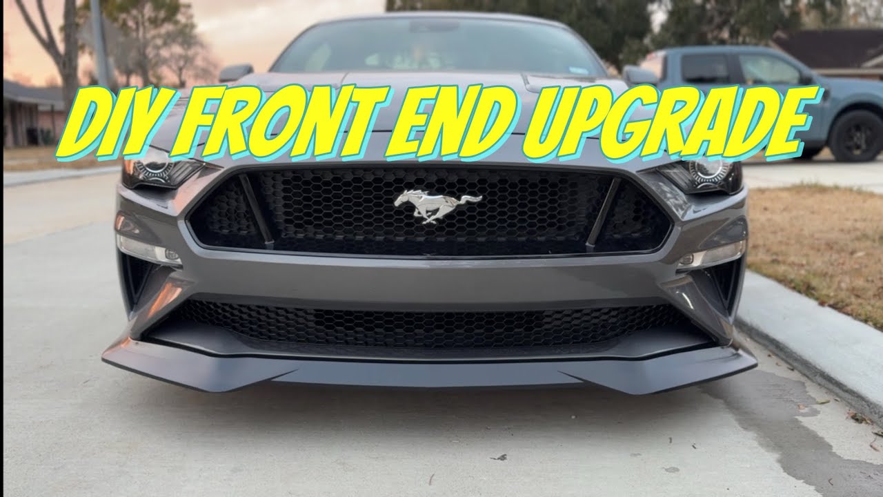 DIY Mustang Front End Upgrade! New Grille + Painted Lip Transformation