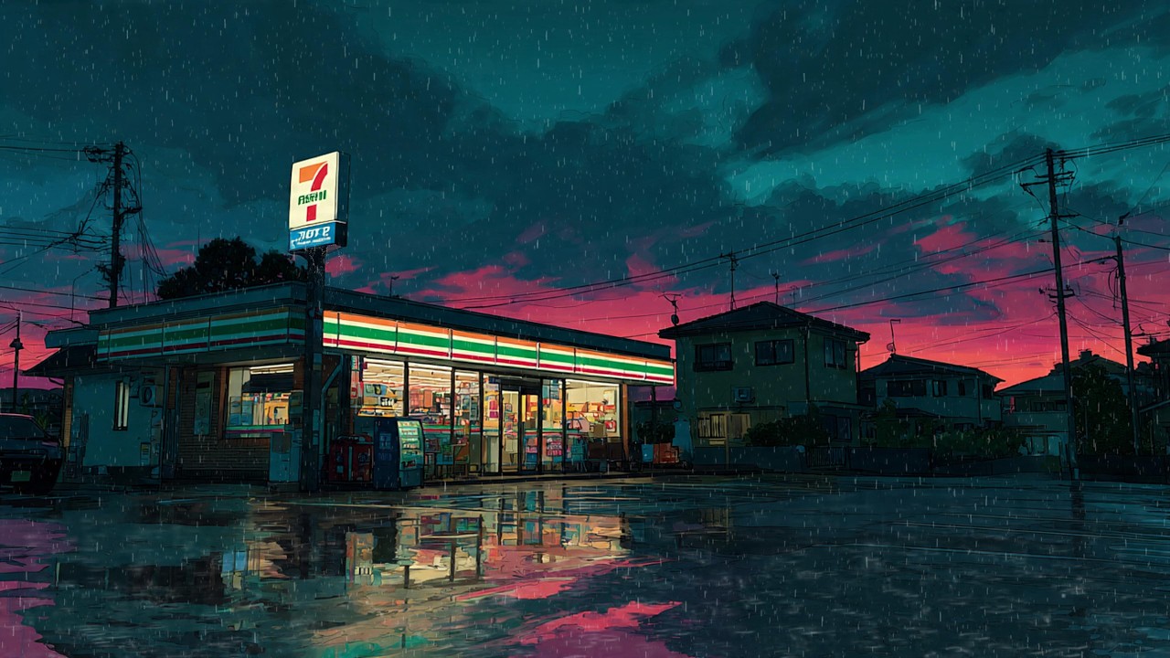 Tokyo Twilight Rain 🌧️ Cozy Lofi Rain in Japan Street