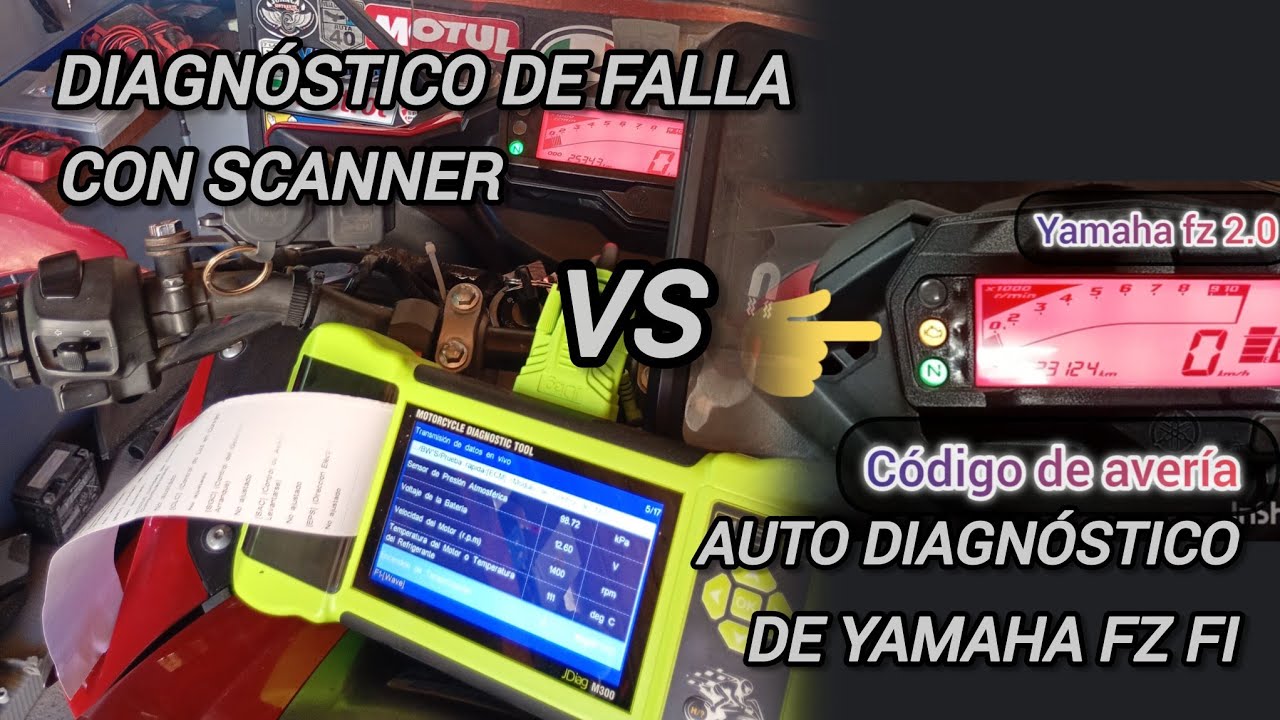 Detectando falla con scanner vs auto diagnóstico de Yamaha fz fi 