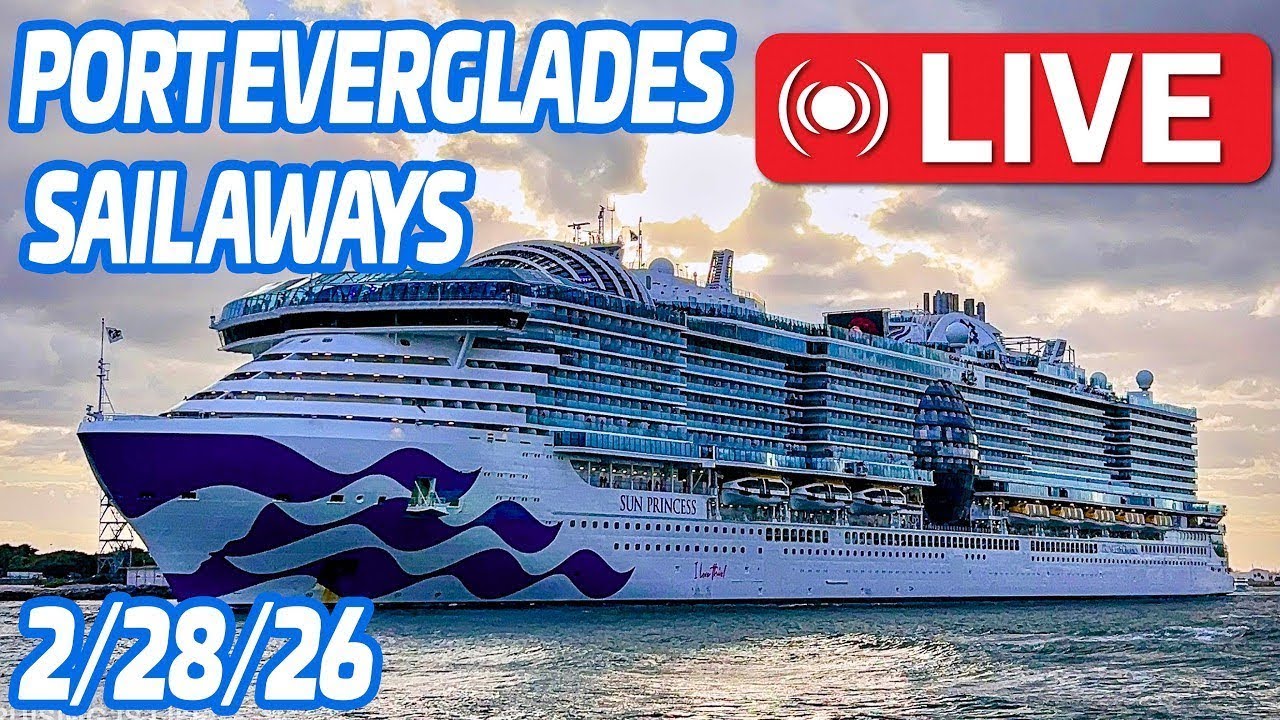 🔴 LIVE Cruise Ship Sail Aways From Port Everglades in Fort Lauderdale! 🚢