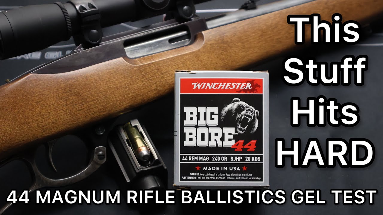 44 Magnum 240gr Winchester Big Bore Ballistics Gel Ammo Test
