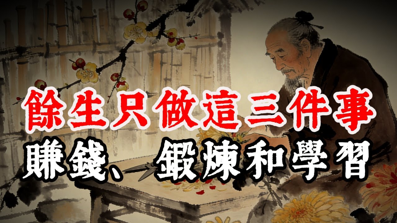 餘生只做這三件事賺錢、鍛煉和學習#智慧 #人生感悟 #人間心理 #人情世故 #情感 #底層邏輯 #正能量 #心理學