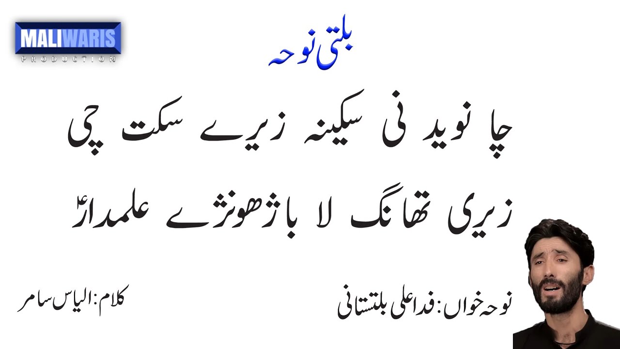 Lyrics Fida Ali Baltistani New Balti Noha 2023 || Basunxai Alamdar a.s