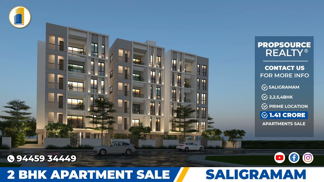 2 BHK Apartments in Saligramam Chennai for Sale