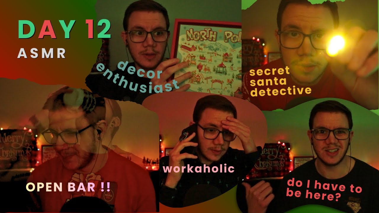 12 Days of ASMR 🎄 Day 12 - Holiday Party Personality Types
