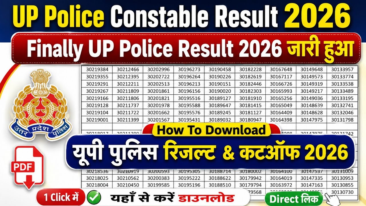UP Police Constable Result 2026 🔵 UP Police Constable Result 2026 Kab Aayega ? UP Police Result 2026