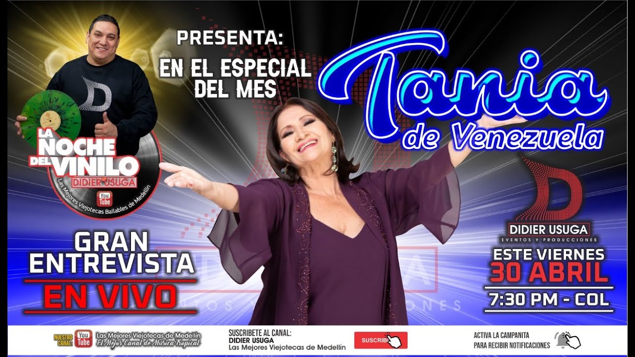 EN VIVO TANIA DE VENEZUELA En La Noche del Vinilo (Especial Abril 2021)