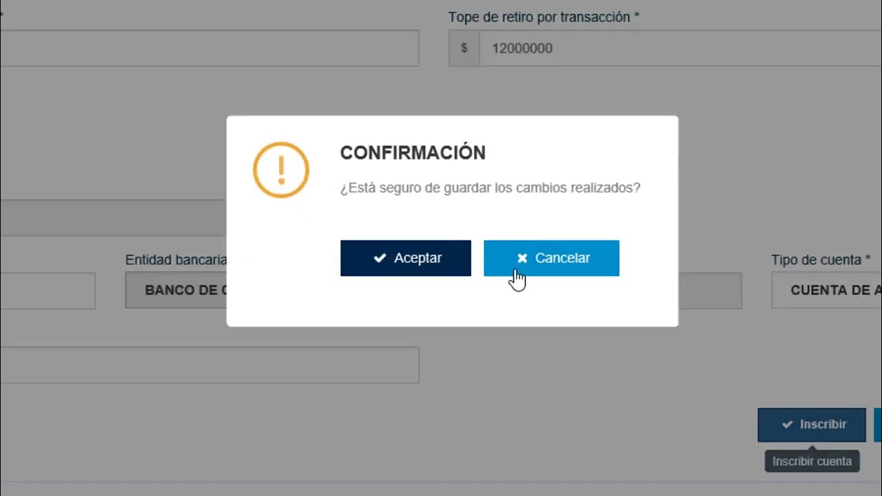 Inscripción de cuentas