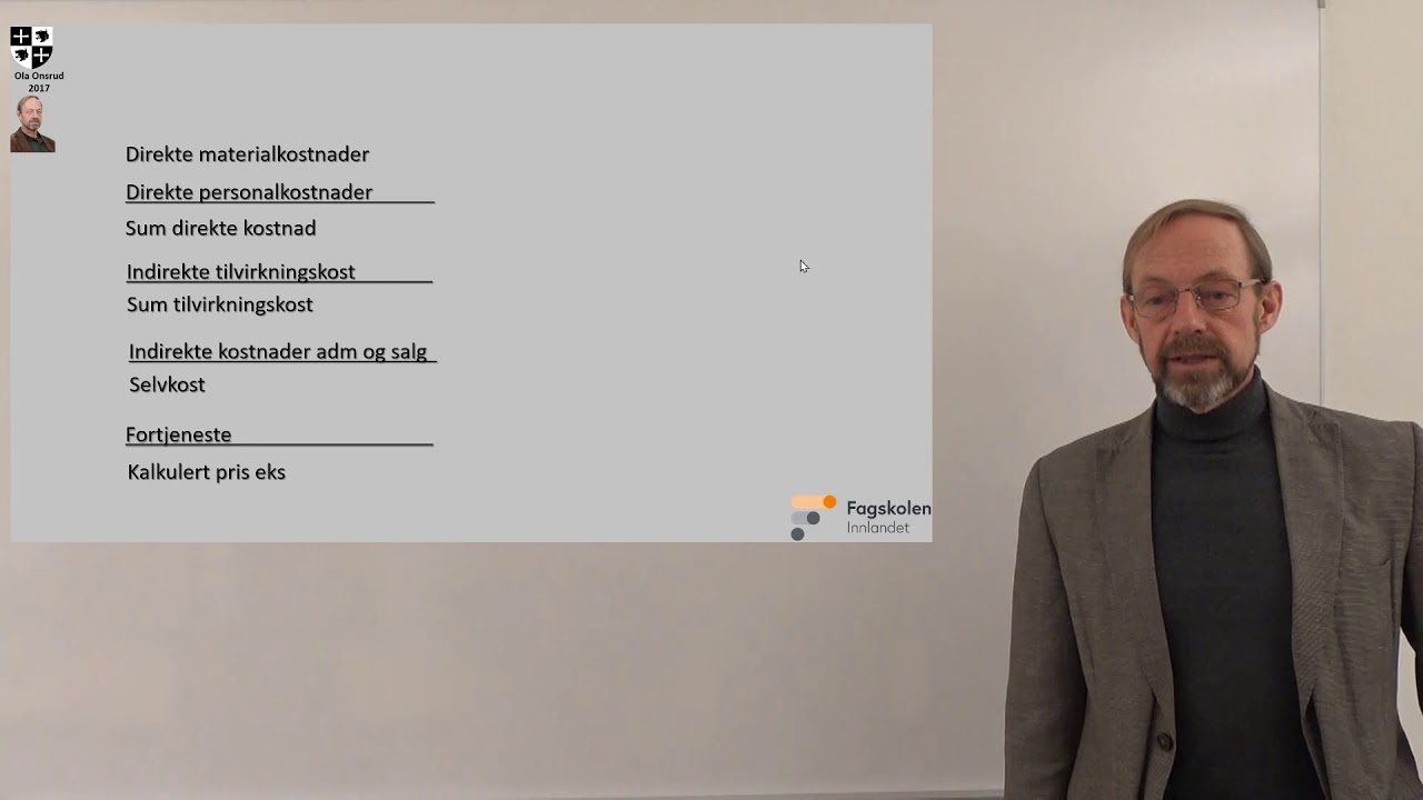 Kalkyler selvkostkalkylen presentasjon