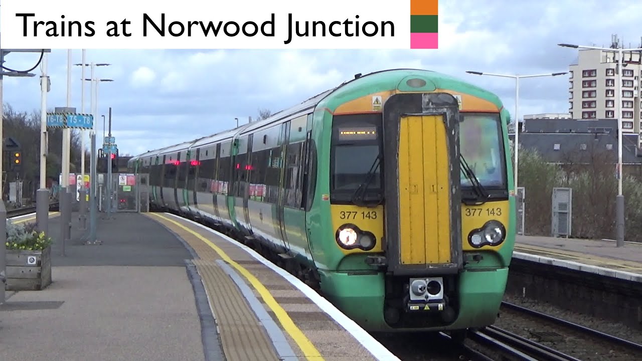Southern, Thameslink and London Overground trains at Norwood Junction