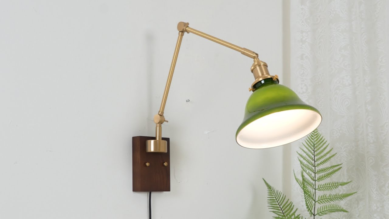 Banker Swing Arm Plug In Wall Light