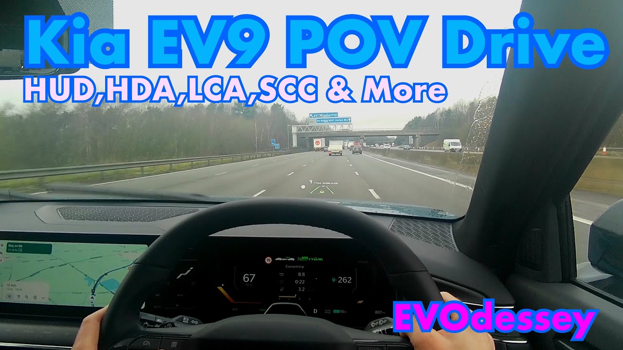 Kia EV9 POV Drive,HUD,HDA,LCA & Manual Battery pre-condition & more demonstrated