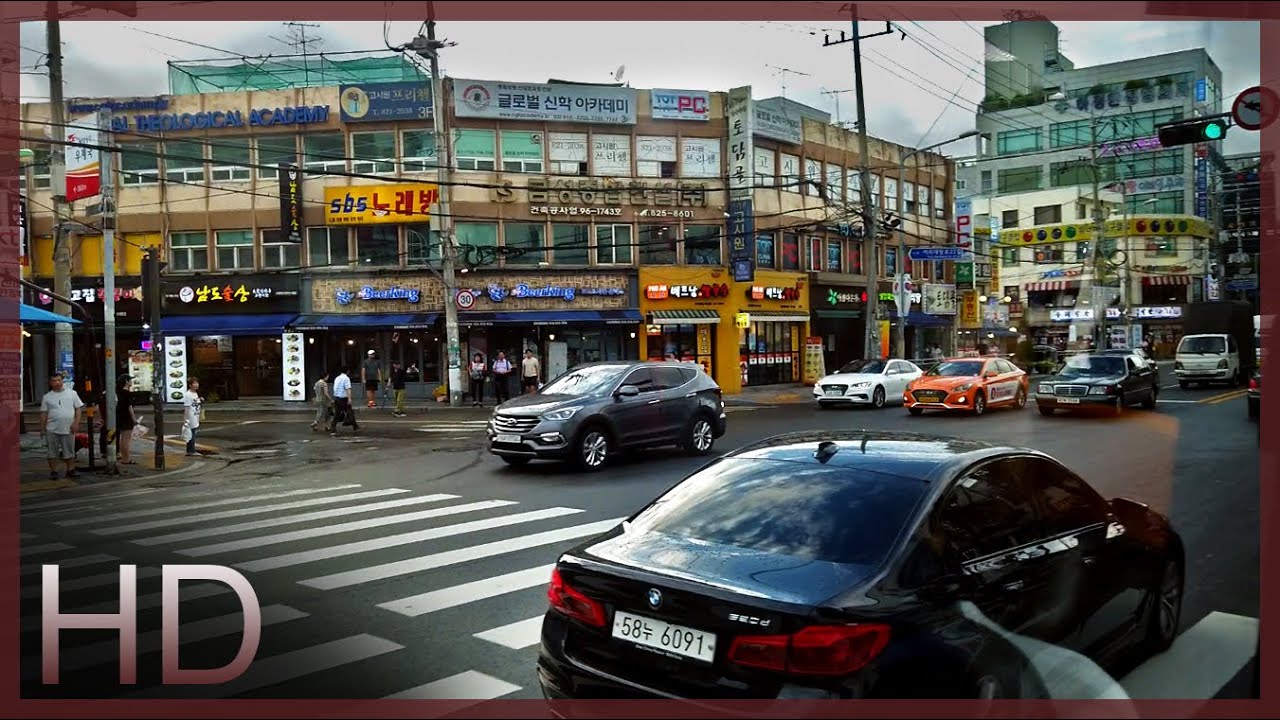 【HD】Bus Ride through Heart of Seoul, South Korea