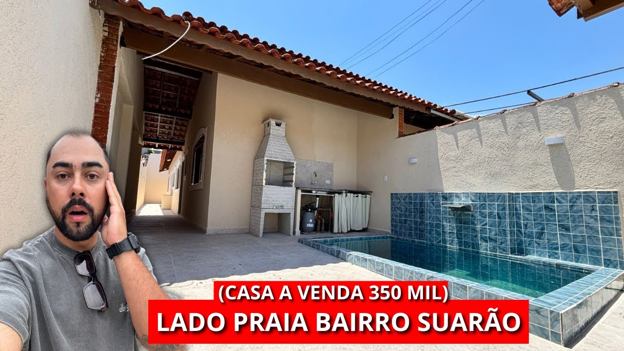 Casa Lado Praia com Piscina + ( Bairro Suarão ) em ITANHAÉM SP
