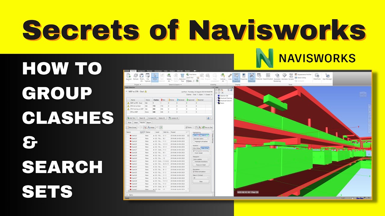 Откройте для себя секреты Navisworks: простые групповые столкновения и поисковые наборы