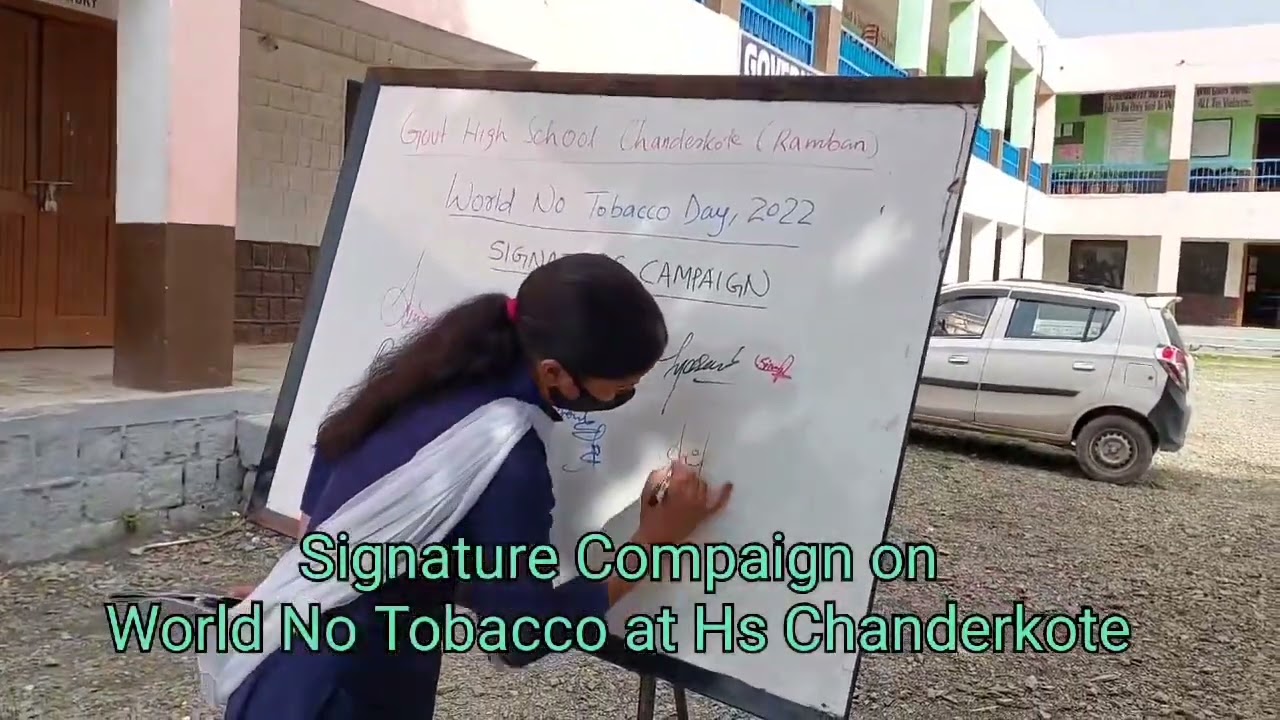 Signature campaign on World no tobacco day #WorldNoTobaccoDay2022