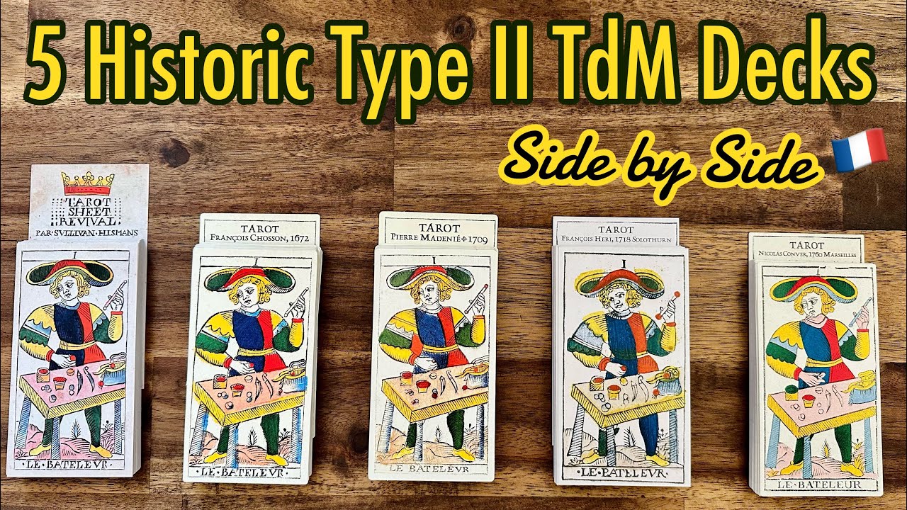 Tarot de Marseille COMPARISON: GS/F. Chosson 1672~ P. Madenie 1709, F. Heri 1718 & N. Conver 1760