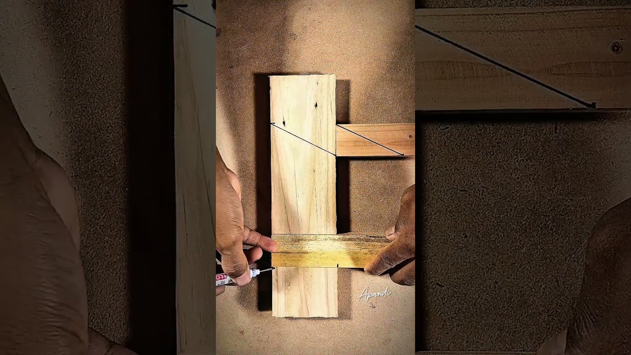 Technique for measuring the joining of wood joints of various sizes #tips #trick #art #woodworking