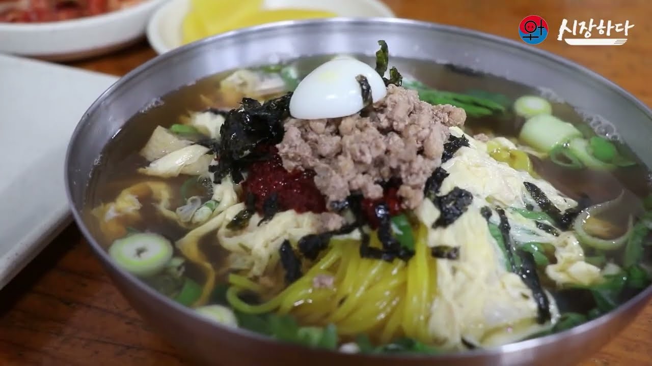 [Learn Korean with K-Food] 옥천 먹거리! 유명 맛집인 풍미당의 물쫄면과 옥천찐빵, 옥천공설시장#Korean#learnKorean#Koreanfood#Kfood