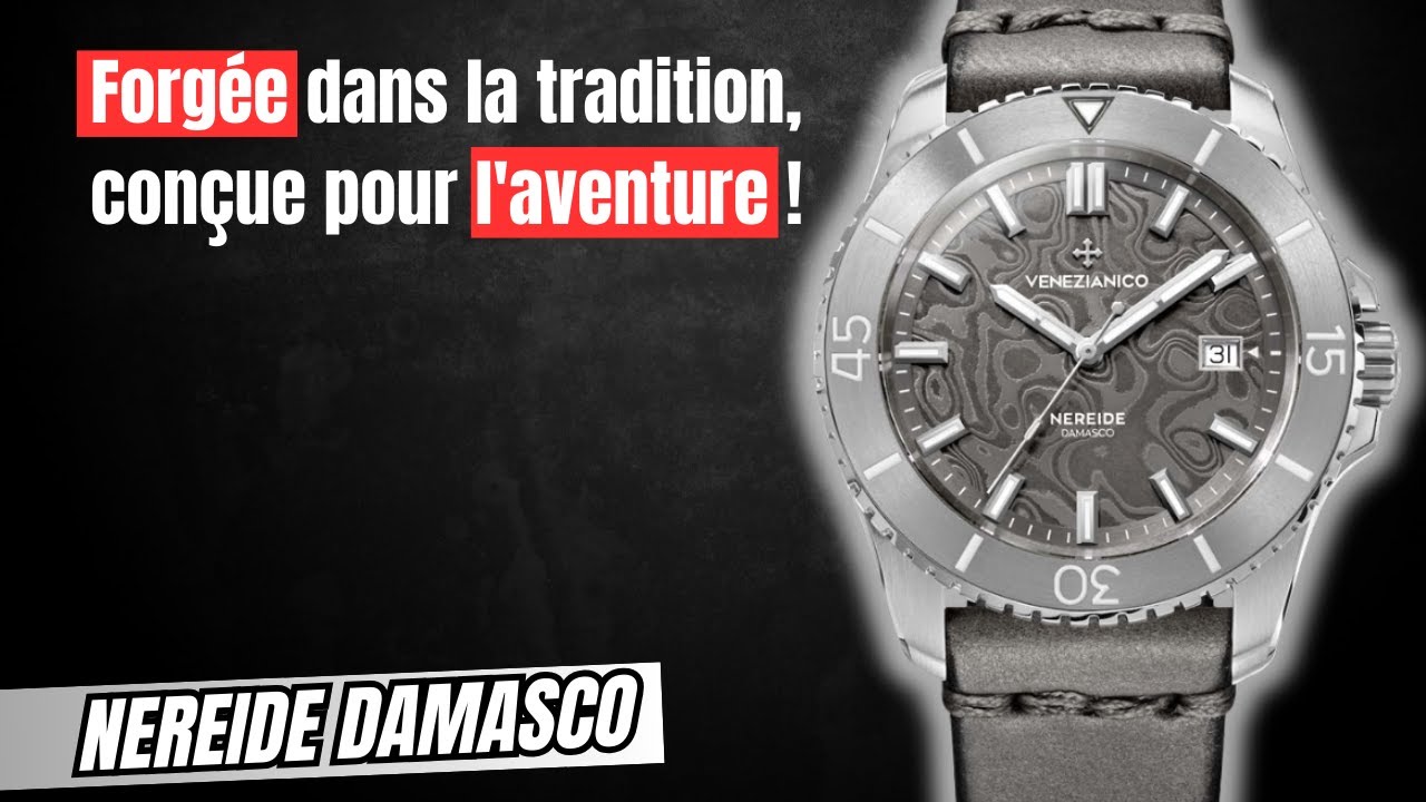 Venezianico DAMASCO : la montre de plongée avec un cadran en ACIER DAMAS !