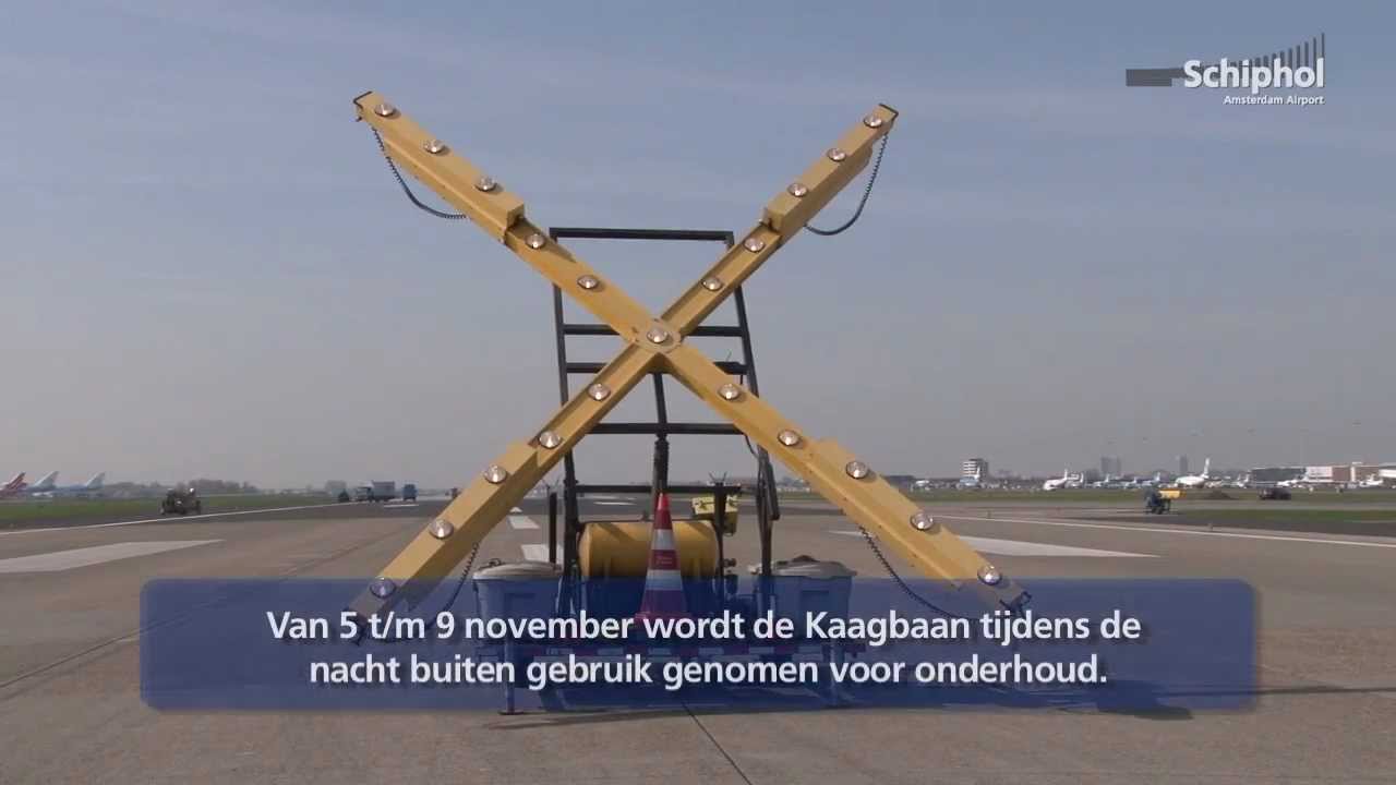 Aankondiging nachtelijk onderhoud Kaagbaan op Schiphol