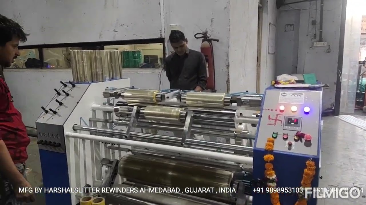 pvc cling film slitting rewinding machine