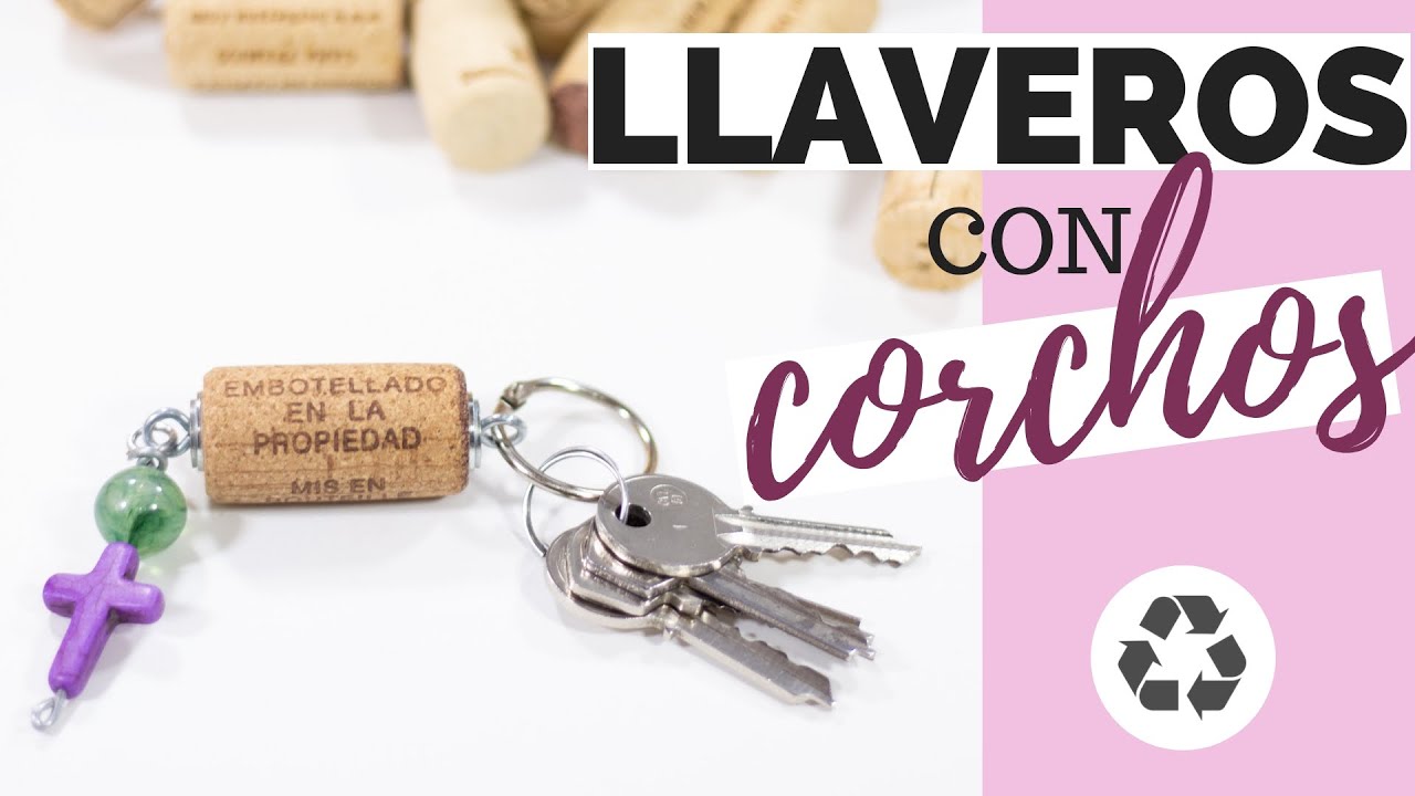 LLAVEROS con CORCHOS [Paso a paso] | Reciclaje