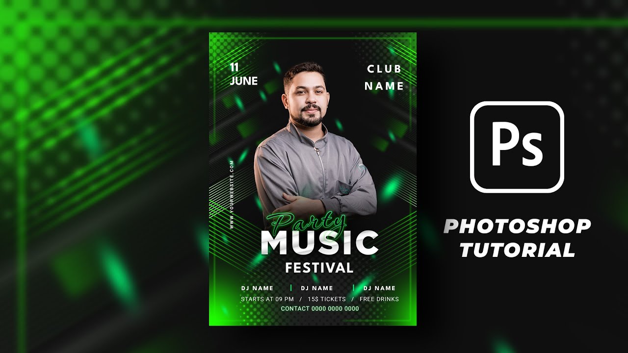 How to Make Music Festival Poster / Flyer | Photoshop Tutorial | 2