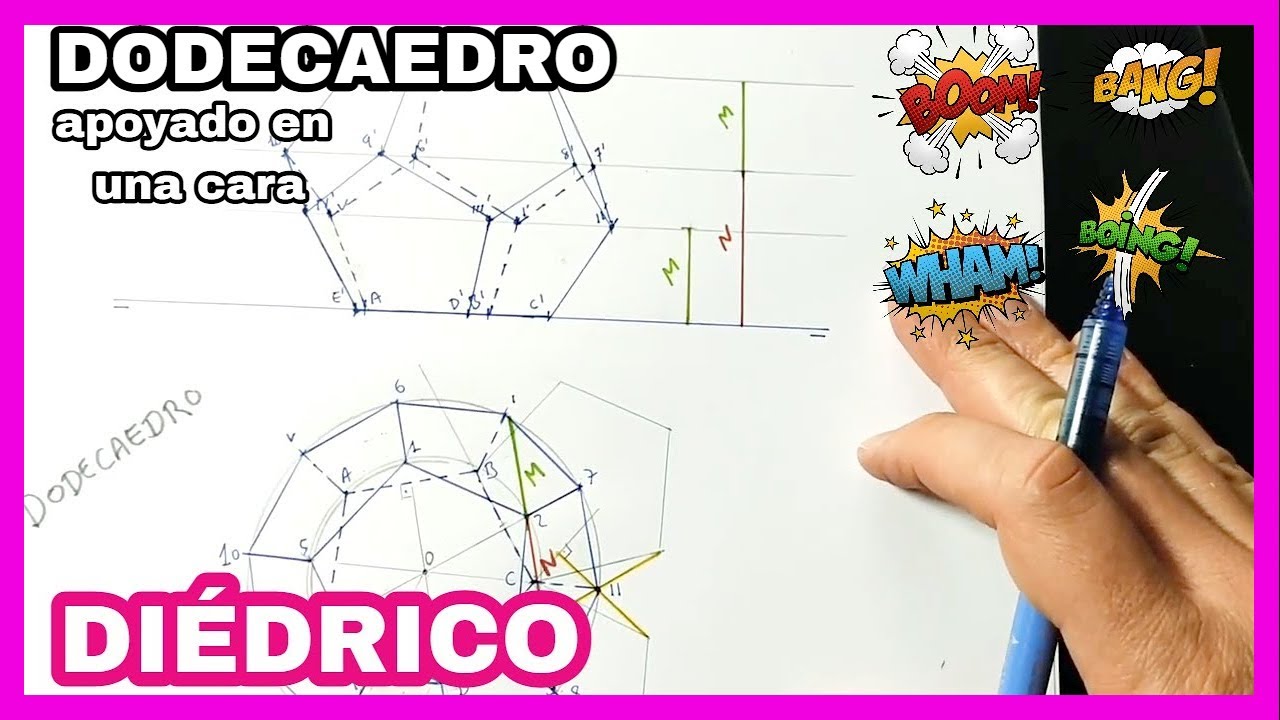 DIÉDRICO - dodecaedro apoyado⚡ en una cara (PH)🙆‍♂️