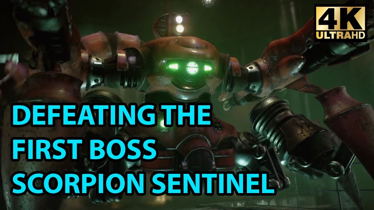 Final Fantasy VII Remake - Defeating the First Boss - Scorpion Sentinel