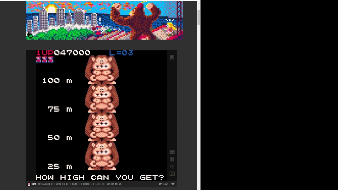 Dinky Kong Pico-8 341,600