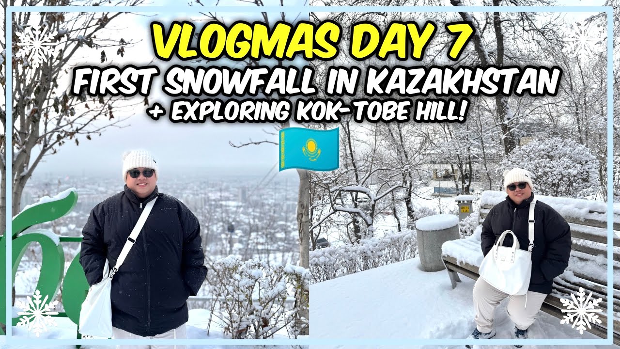 Let’s explore Kok-Tobe Hill + First Snowfall in Almaty, Kazakhstan! 🇰🇿 | JM Banquicio