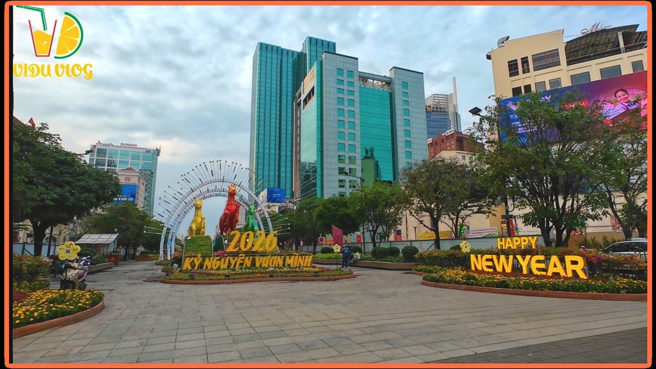 Around Center Of Saigon Is Preparing For Vietnamese Tet Holiday | Ho Chi Minh city Viet Nam