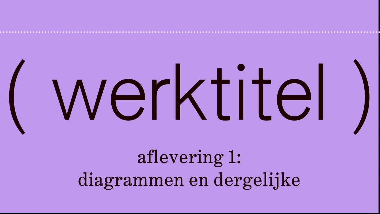 Werktitel, de podcast over werken in de kunst. Aflevering 1: Diagrammen en Dergelijke