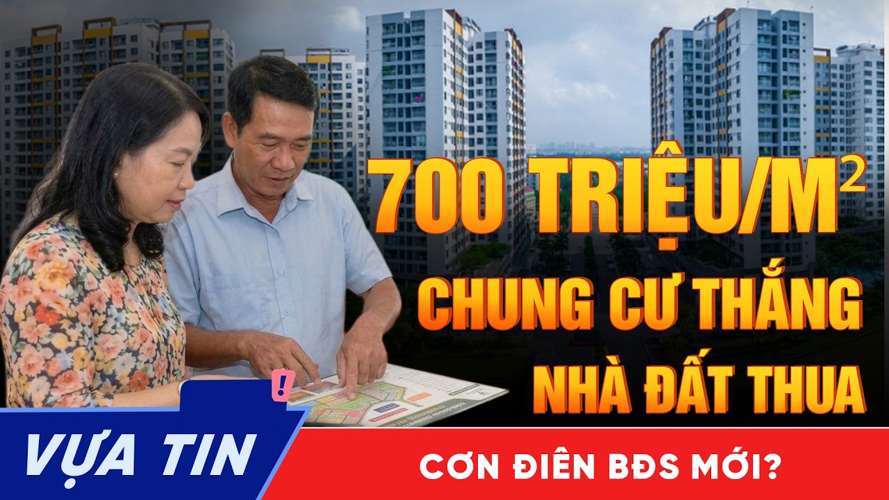 Cơn điên giá chung cư Hà Nội:700 triệu/m²Nhà Mặt Đất Bắt Đầu Thua?