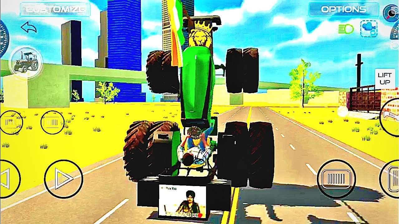 Modified johndeer tractor driving 😈Indian game 😈Tractor wala game 😈gaming video 
