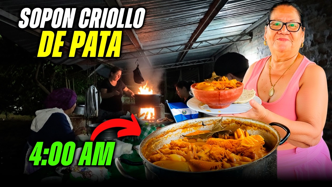 🍲LA FAMOSA SOPA criolla de PATA SALVADOREÑA 🇸🇻 en USULUTAN